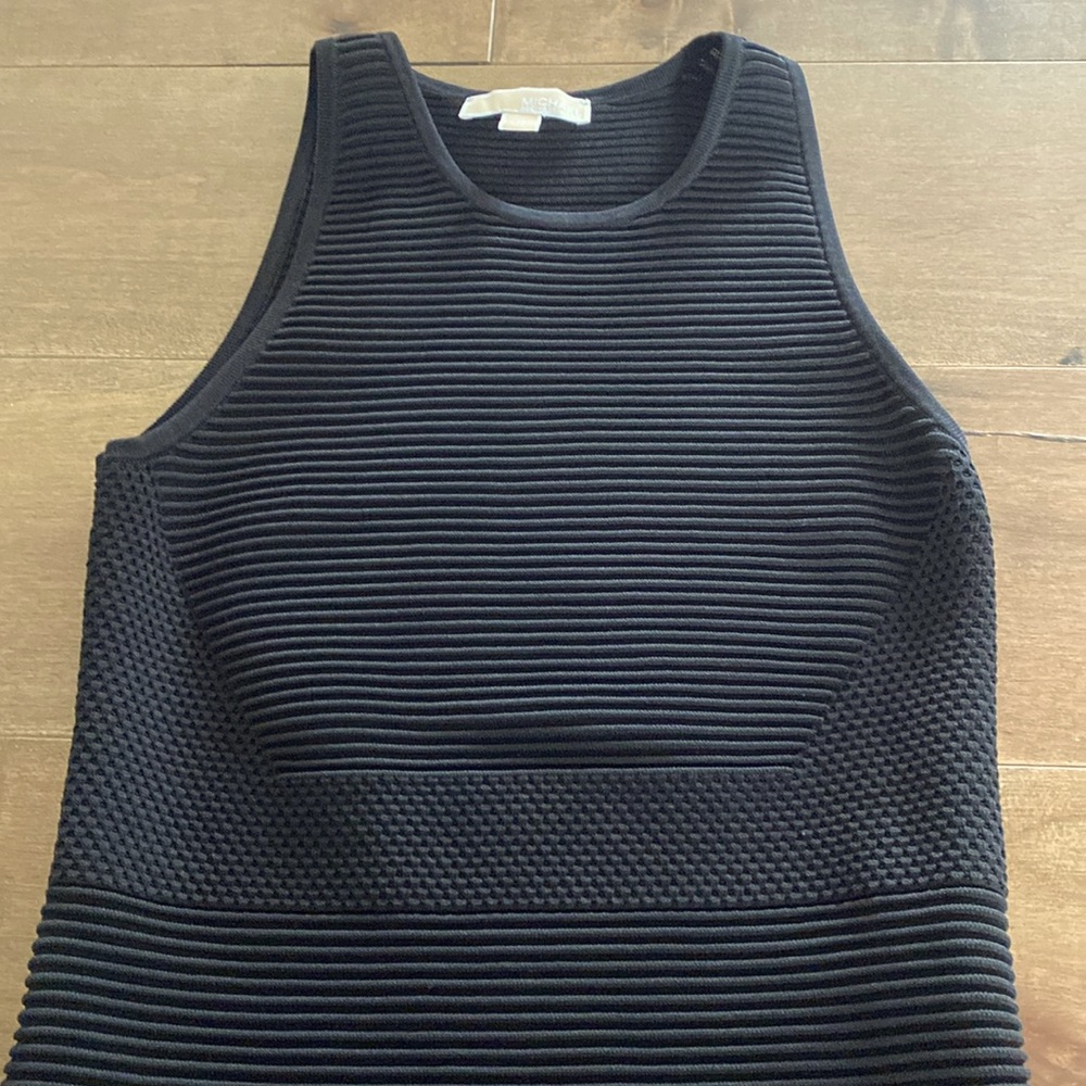 Michael Kors ribbed knit tank midi dress, size M, black, EUC - Picture 3 of 11
